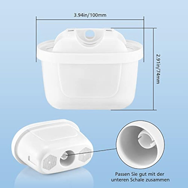 12 Pack of Water Filter Cartridges Compatible with Brita Maxtra+, Brita Style, Mavea Elemaris XL Water Tank