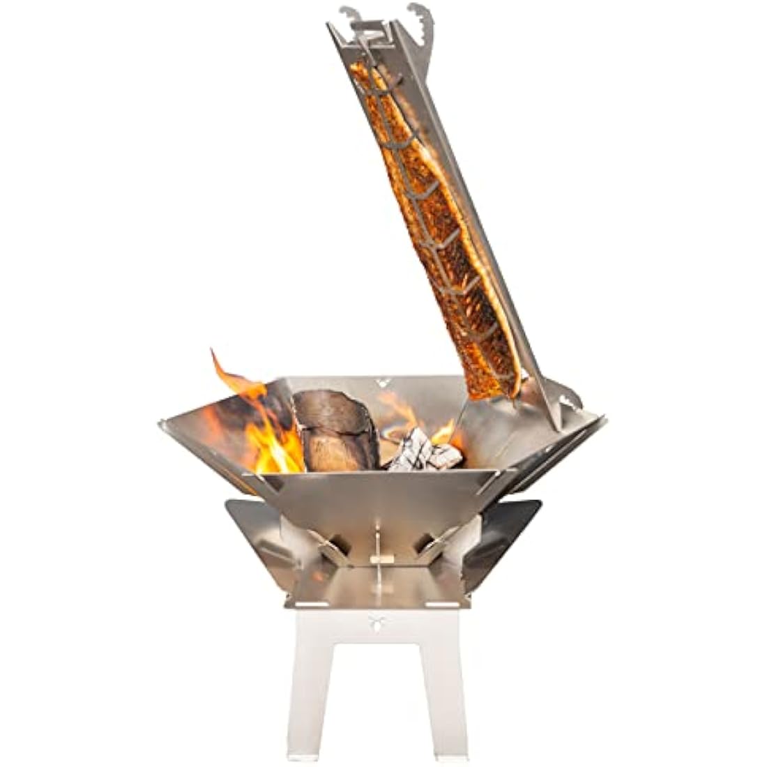 Hexagon STAND UP | Heat Protection < 100% stainless steel | Suitable for Camping, Van Life, Fishing or for in the Garden