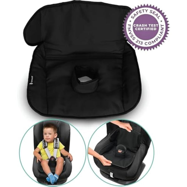 Potty Training Car Seat Protector Cover - Waterproof Soft Piddle Pads for Toddlers and Baby Carseat - Travel-Friendly Universal Machine Washable Liner Mat for Spills, Nappy Leaks, Accidents - Black