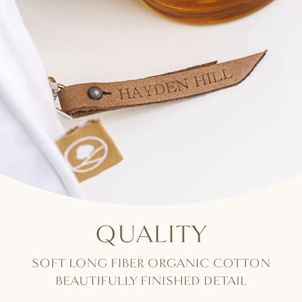 Hayden Hill Luxury Organic Cotton Sweater Storage Bag - Fits 6 Fine Knit Sweaters - 18 Inch - Cashmere Garment Bag - Breathable Clothes Bag for Sweaters and Linen - Certified Carbon Neutral