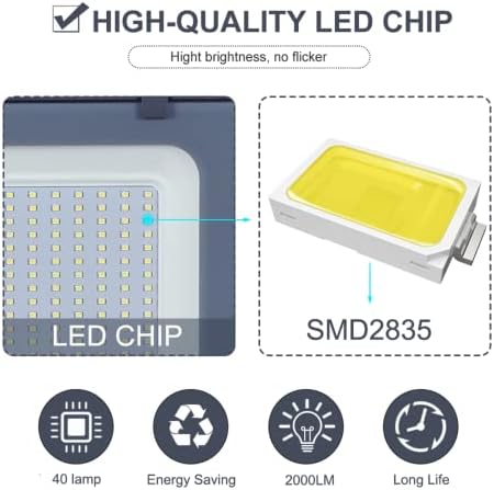 Loyal 600W LED Floodlight, 3000K Warm White 60000LM Outdoor Security Light, IP65 Waterproof Wall Light, Spot Lighting for Garden, Garage, Playground, Patio