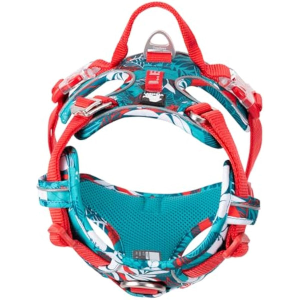 Dog Harness No Pull Adjustable Reflective Step-in Soft Nylon For Small Large Pet TLH5653(XL, Camouflage Blue)