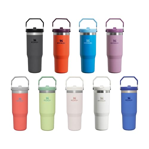 Stanley Flip Straw Tumbler 1.0 Water Bottle With Straw 0.89L - Keeps Cold For 12+ Hours - Easy To Carry - Dishwasher Safe - Stainless Steel Thermal Flask - BPA-Free Travel Mug - Navy