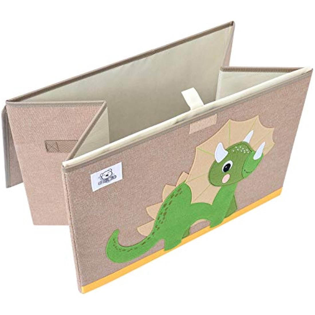 CLCROBD Foldable Kids Large Toy Chest with Flip-Top Lid, Collapsible Fabric Animal Toy Storage Organizer/Bin/Box/Basket/Trunk for Toddler, Children and Baby Nursery (Elephant)