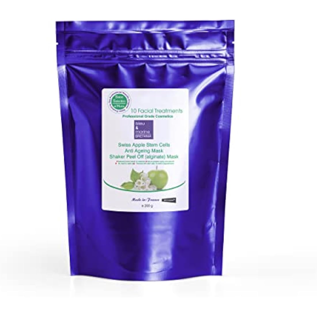 Anti-Aging Peel-Off Face Mask with Alginates & Swiss Apple Stem Cells for Mature Skin. Anti-Wrinkle & Firming Facial Moisturizer. Rejuvenating and Revitalizing Facial Treatment - 200 g