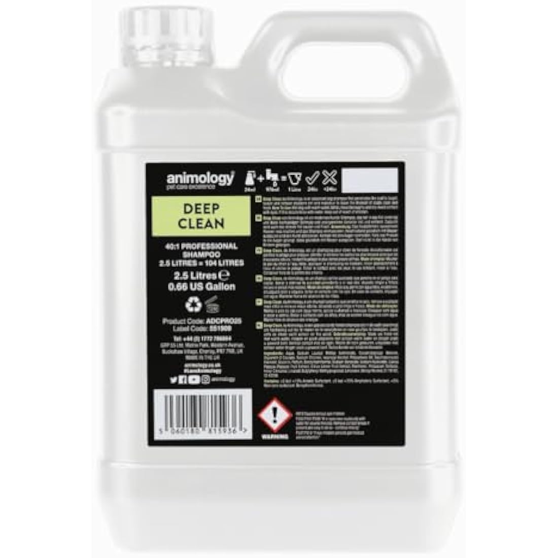 Animology Deep Clean Dog Shampoo 2.5 Litre