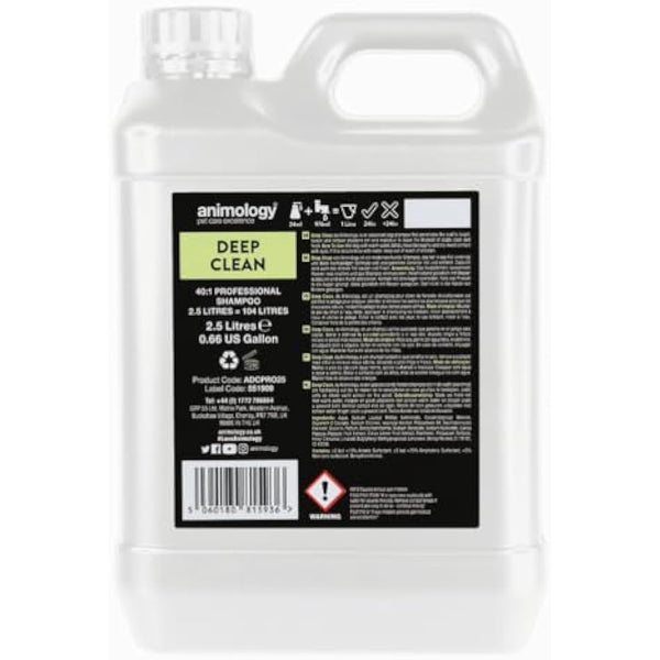 Animology Deep Clean Dog Shampoo 2.5 Litre