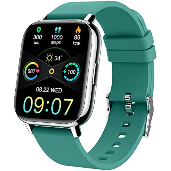 Smart Watch, Fitness Tracker 1.69" Touch Screen Heart Rate Sleep Monitor, IP68 Waterproof Fitness Watch, 24 Modes, Pedometer Step Activity Trackers Smartwatch for Men Women for Android iOS Cyan