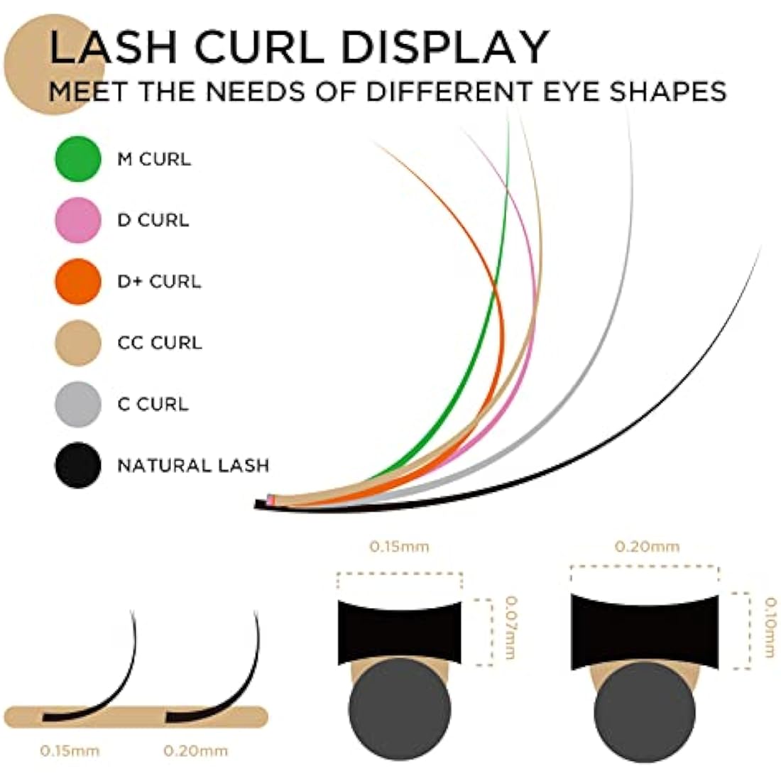 LASHVIEW Ellipse Flat Eyelash Extension,Flat Eyelash Extension supplies,Individual Lashes,0.15mm C Curl Mixed Length,Lash Extension,Semi-Permanent,Extremely Light & Soft,Professional Salon Use