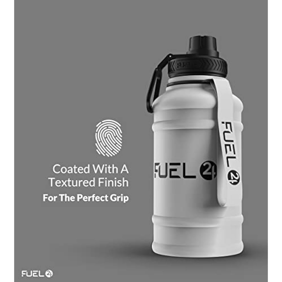 Fuel24 1.3L/2.2L Water Bottle Metal - STRONG, Drop & Leakproof BPA free 2L 1L Stainless Steel Water Bottle (1 Litre) - Large Gym Bottles for Men, Sports Water Bottle, Travel, Hiking Water Bottle
