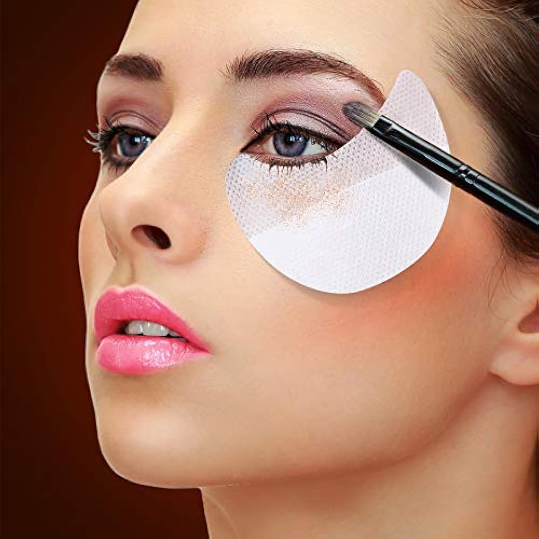 100 Pieces Eyeshadow Shield Eyeshadow Gel Pad Patches Eyelash Tint Stencils for Prevent Eyelash Extensions, Tinting and Lip Makeup Residue
