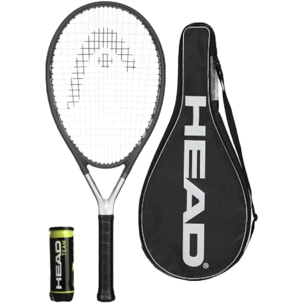 HEAD Ti S6 Titanium Tennis Racket, Protective Cover & 3 HEAD Team Tennis Balls