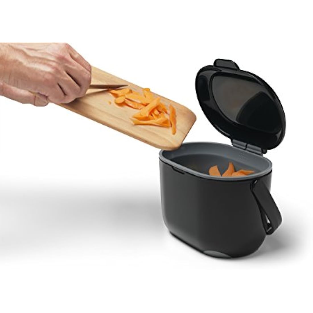 Addis 515630 2.5 Litre Kitchen Compost Caddy, Black/Grey, 2.5L