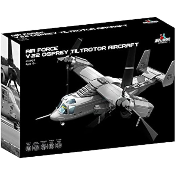 APOSTROPHE Games V-22 Osprey Tiltrotor Aircraft Building Block Set - 460 Pieces