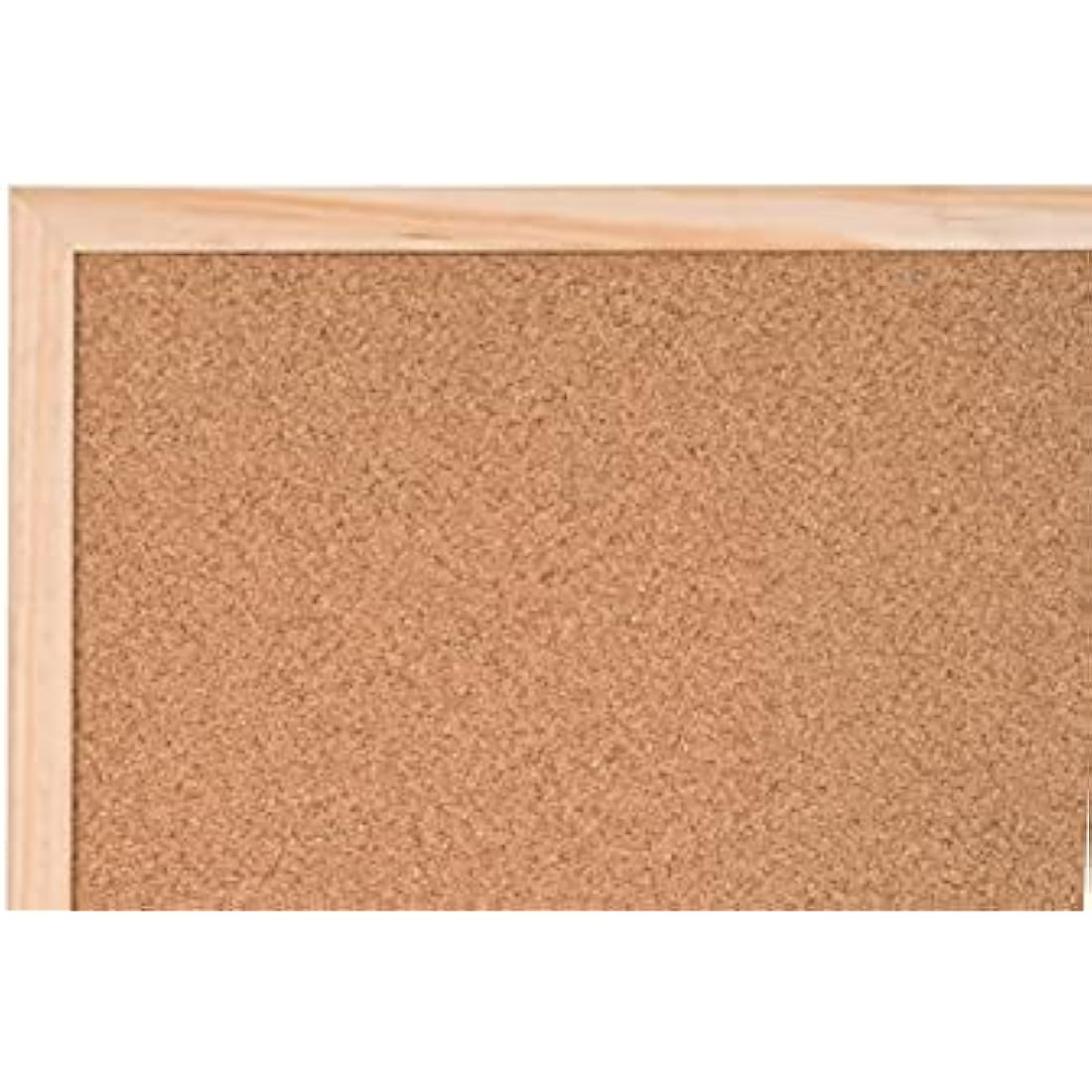 Bi-Office Basic Cork Board, Pine Wood Frame, 90 x 60 cm, brown