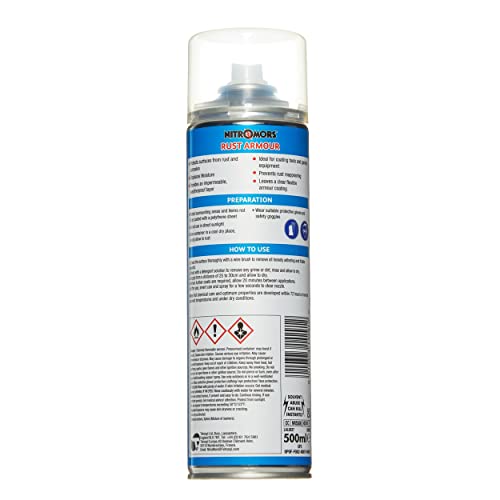 Nitromors Rust Armour Aerosol, Protects Surfaces from Rust & Corrosion, 500 ml