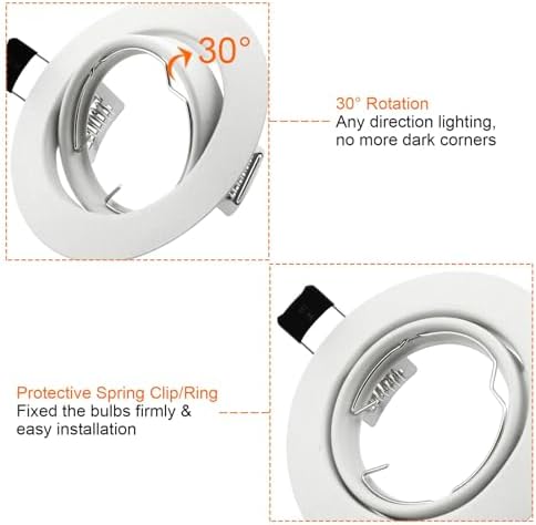 HiBay 10x LED Downlights GU10 Recessed Ceiling Lights Spotlights Round White Spot Light Fittings Indoor 240V