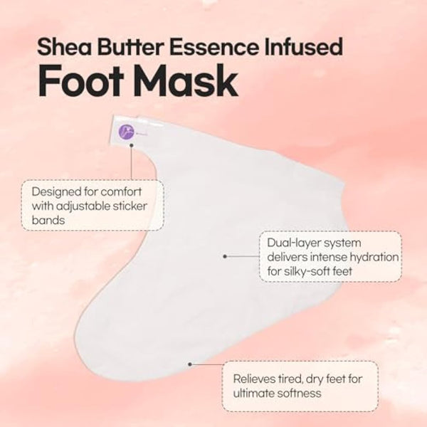 Epielle Moisturizing Foot Masks, 6 Pairs Socks for Dry Feet & Cracked Heels, Relieve and Soften Skin with Sunflower Seed Oil + Avocado Oil + Vitamin E, Korean Skin Care, Foot Spa Gifts for Women