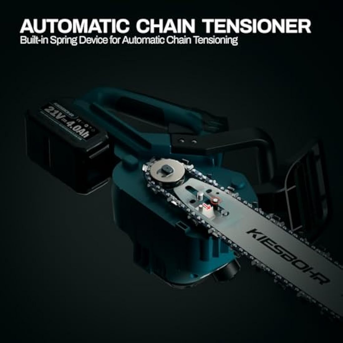 KIESBOHR 12 Inch Cordless Brushless Chainsaw Compatible with Makita 18V Battery, Hand Held Electric Chainsaw with Automatic Oiler and Chain Tension (Battery and Charger Not Included)