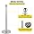 FlowerW Set of 4 Silver Round Top Queue Barrier Posts Stands Security Stanchion Rope Divider with 1.5M Red 3 Velvet Rope