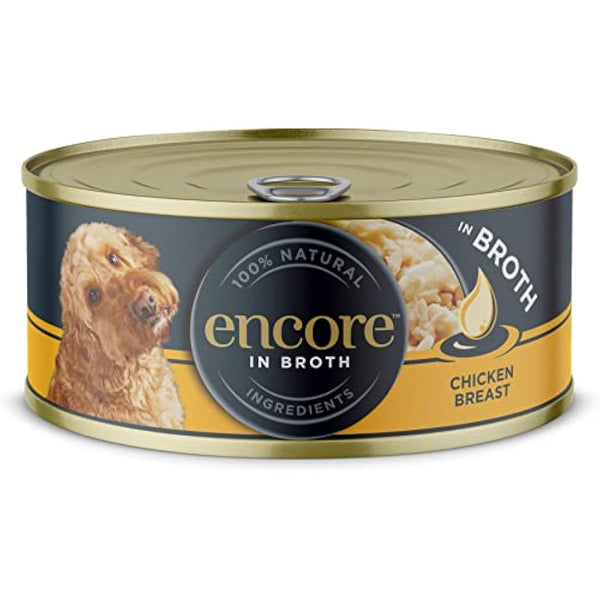 Encore 100% Natural Dog Food Tin 1x(12x156g) Chicken Breast with Rice, Pack of 12