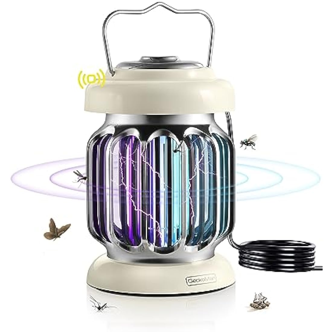 Hybrid Spectrum, Dusk-to-Dawn Fly Zapper Electric Fly Catcher Fruit Flies Trap Outdoor & Indoor for Home Use Mosquito Killer Bug Zapper Insect Lamp with Light Sensor - UK Plug