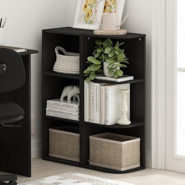 Furinno Luder 3-Tier Open Shelf Bookcase, Blackwood