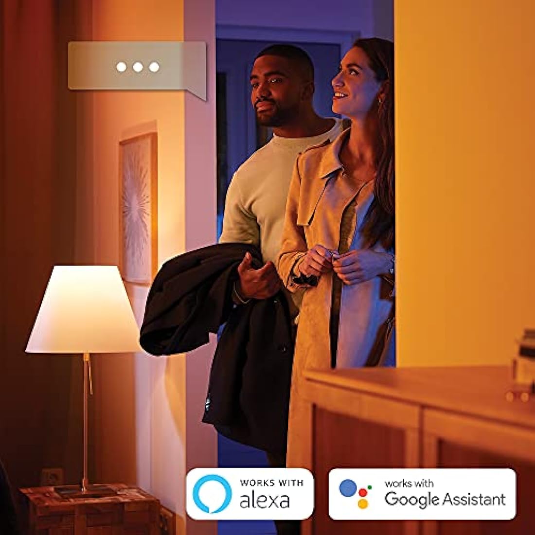 Philips Hue White and Colour Ambiance Smart Light Bulb 100W - 1600 Lumen [E27 Edison Screw] with Bluetooth. for Indoor Home Lighting, Livingroom, Bedroom. Works with Voice Control, Alexa.