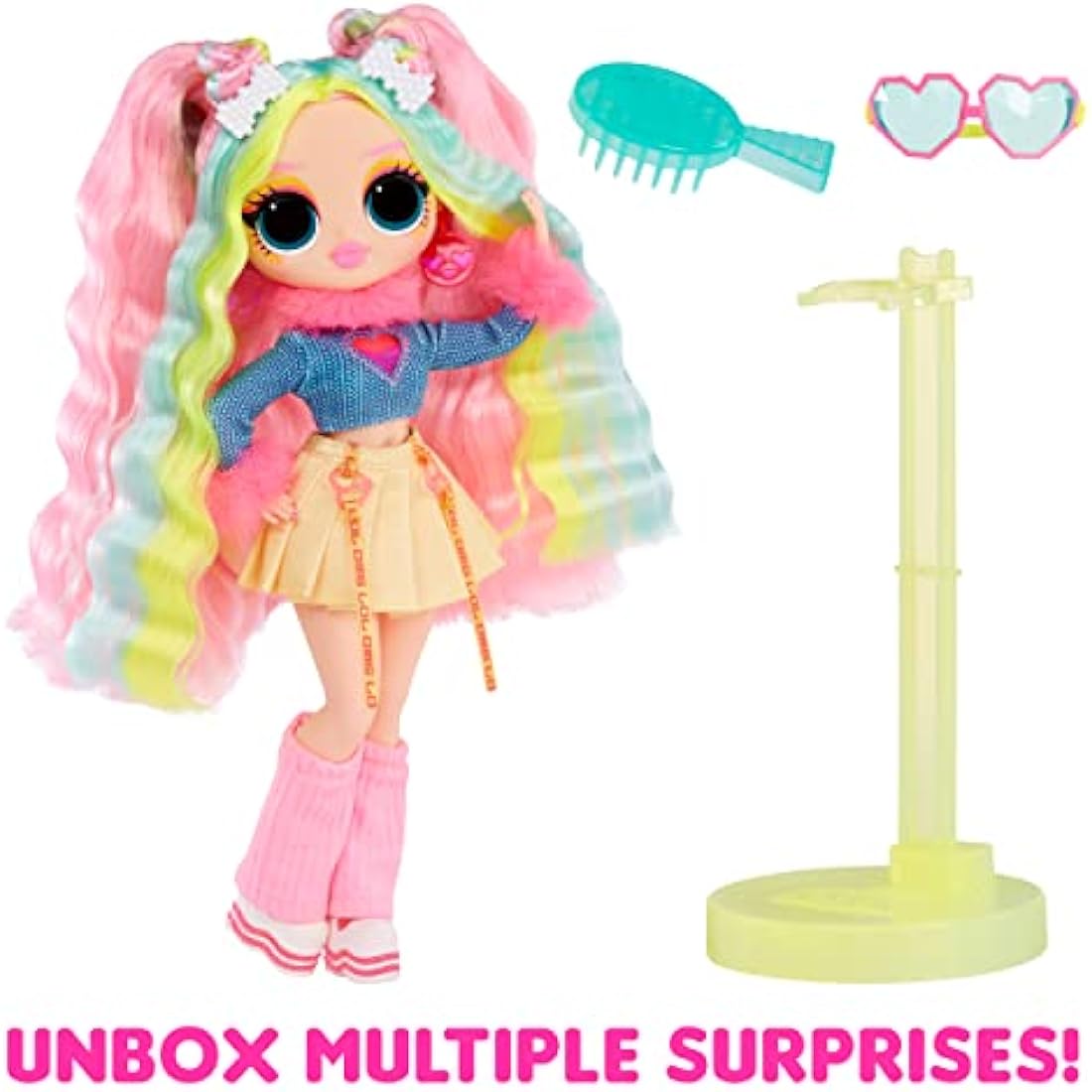 L.O.L. Surprise OMG Sunshine Makeover Fashion Doll - BUBBLEGUM DJ - Includes UV Colour Change in the Sun, Multiple Surprises, and Fabulous Accessories - Great Gift for Kids Ages 4+