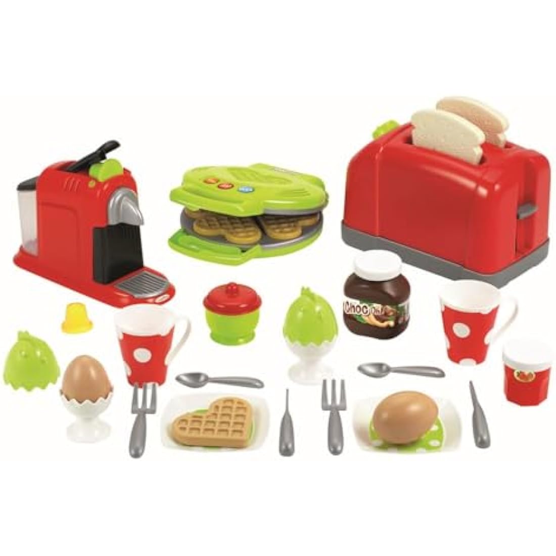 Ecoiffier 2647 Toaster Set with Breakfast for Children 33 Pieces – From 18 Months – Made in France