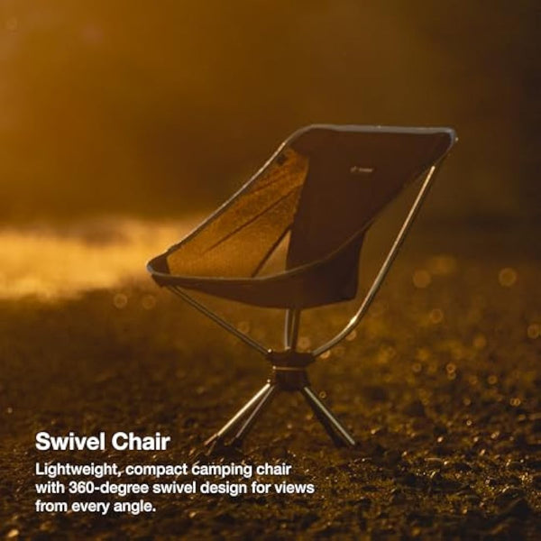 Helinox Swivel Chair | The technically advanced chair, the Swivel adds 360 degrees of rotation to light, packable comfort