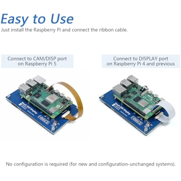 FREENOVE 5 Inch Touchscreen Monitor for Raspberry Pi 5 4 B 3 B+ A+, 800x480 Pixel IPS Display, 5-Point Touch Capacitive Screen, Driver-Free MIPI DSI Port