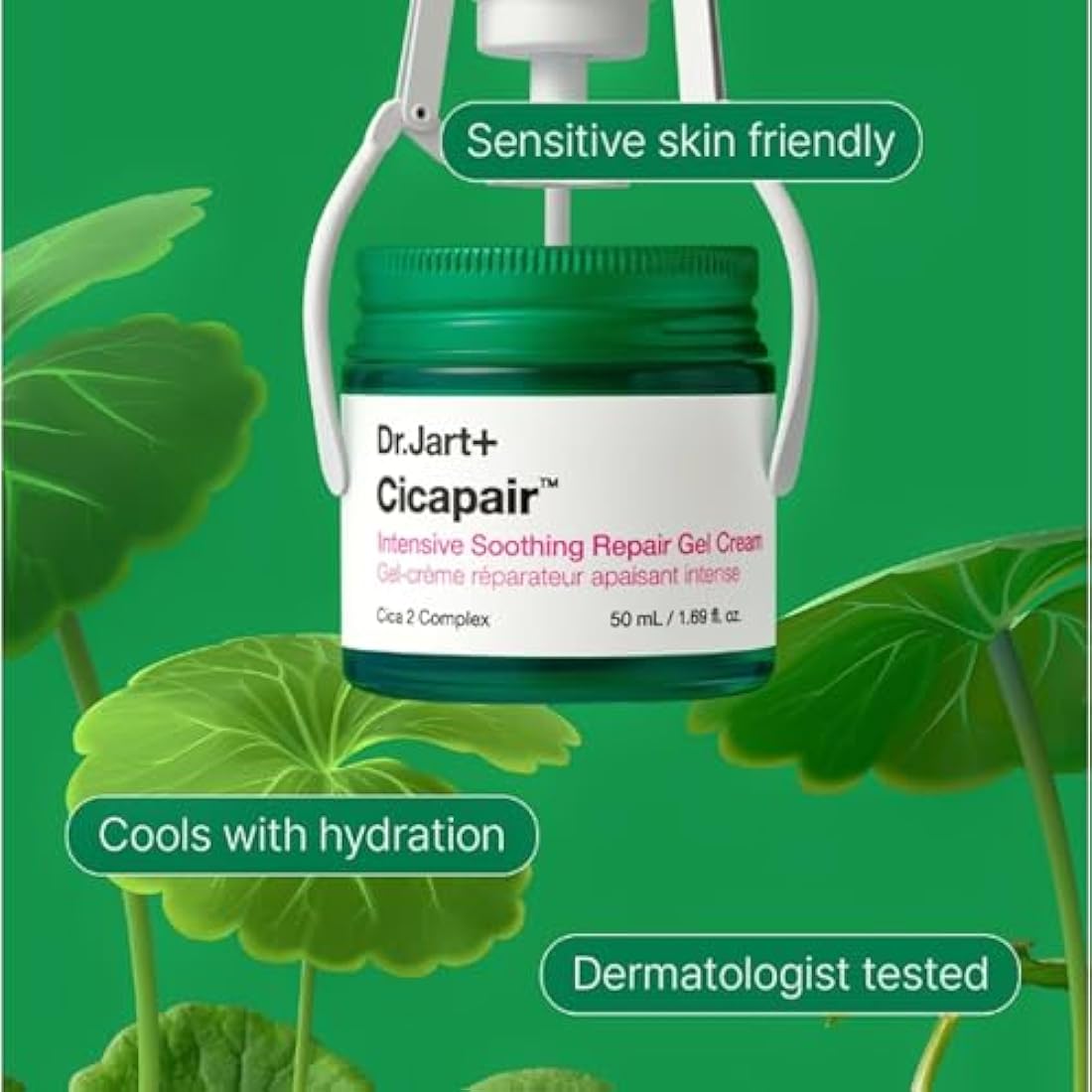 Dr.Jart+ Cicapair Intensive Soothing Repair Gel Cream, Cica 2 Complex, 50ml/1.69 fl. oz.