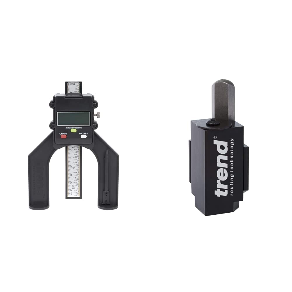 Trend Digital Depth Gauge, 60mm Jaw Opening, Precision Rebate & Groove Setting, GAUGE/D60, Black