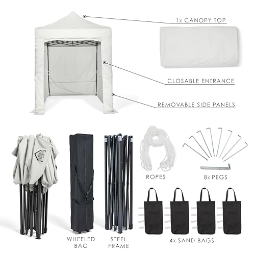 All Seasons Gazebos | 3x2m Pop Up Gazebo with 4 Side Walls & Accessory Pack | Heavy Duty, Fully Waterproof, High Grade Materials (Navy)