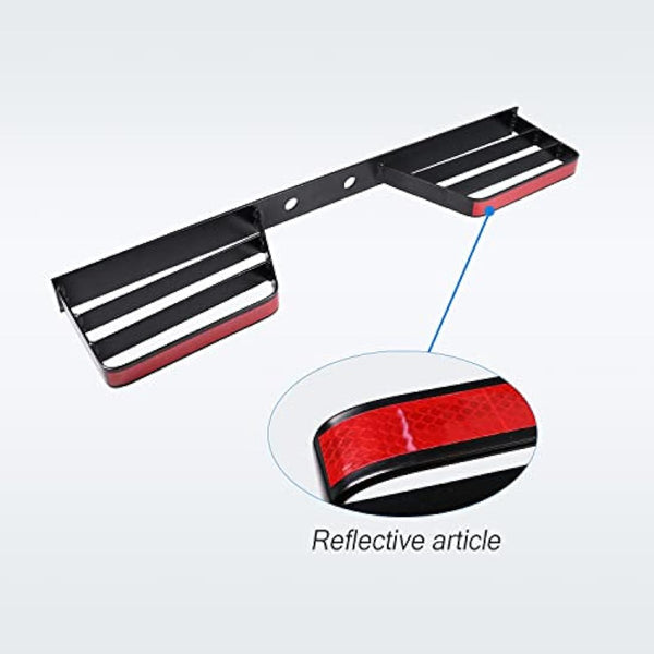 Heavy duty towstep towbar mounted double rear step van 4x4 in Black,included bolts