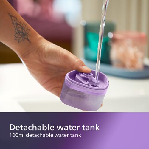 Philips 3000 Series Handheld Steamer, 1000W, 20 g/min Steam, Kills Germs, Detachable 100ml Water Tank, Compact + Foldable, Plastic Plate, Blue (STH3000/26)