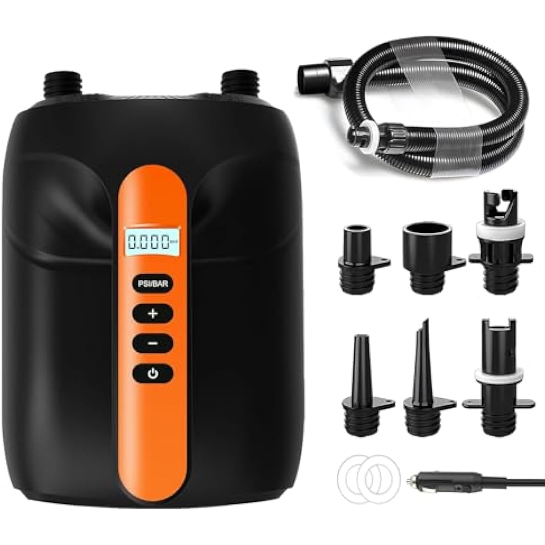 20PSI Electric Paddle Board Pump,Sup Pump Electric DC12V,Dual Stage Quick Air Inflator & Auto-Off,Suitable for Inflation/Deflation Stand Up Paddle Board,kayaks,Tent,Boats,Water Sports