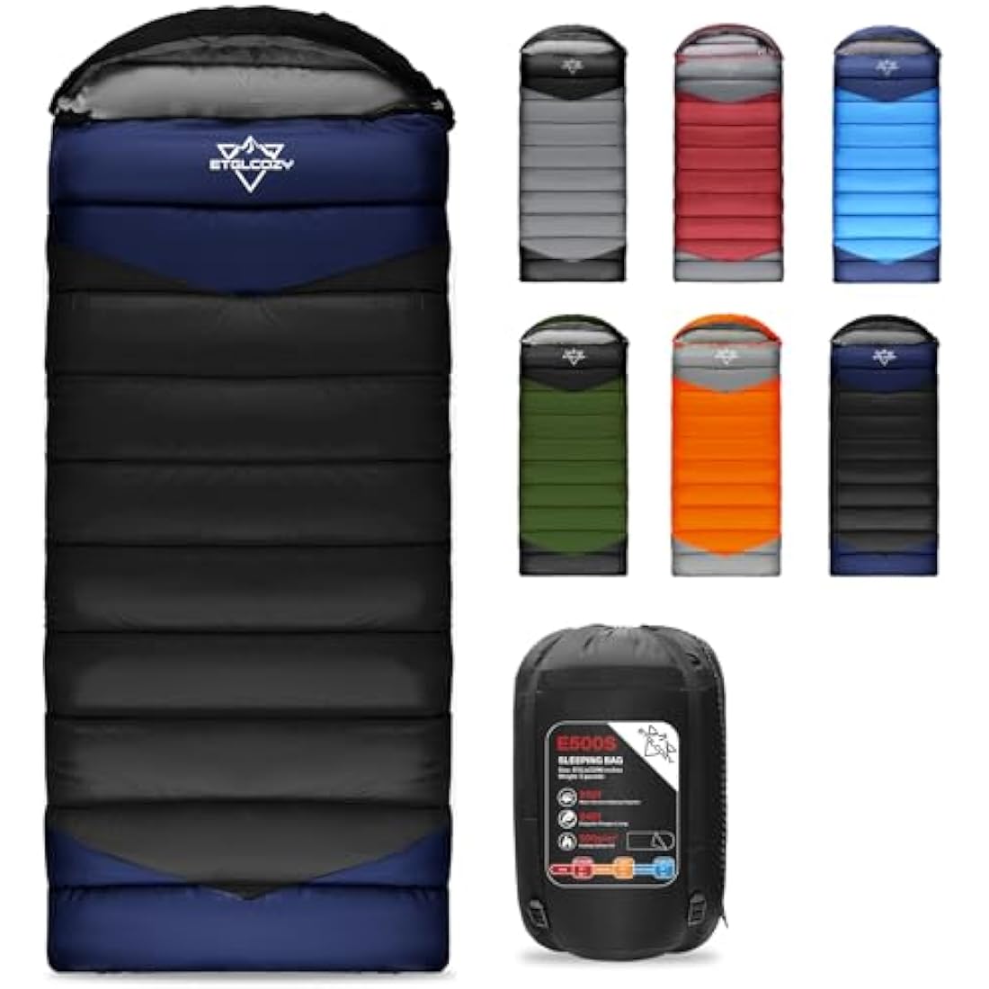 ETGLCOZY Sleeping Bags for Adults Kids, Ultralight Compact w/Compression Sack for Warm & Cold Weather Camping Essentials for Backpacking Hiking Travel Indoor - Unisex Boy Girl Man Woman