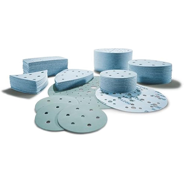 Festool 575165 Sanding Discs Stf D150/48 P150 GR/100, Steel Grey, Grain 150, Set of 100 Pieces