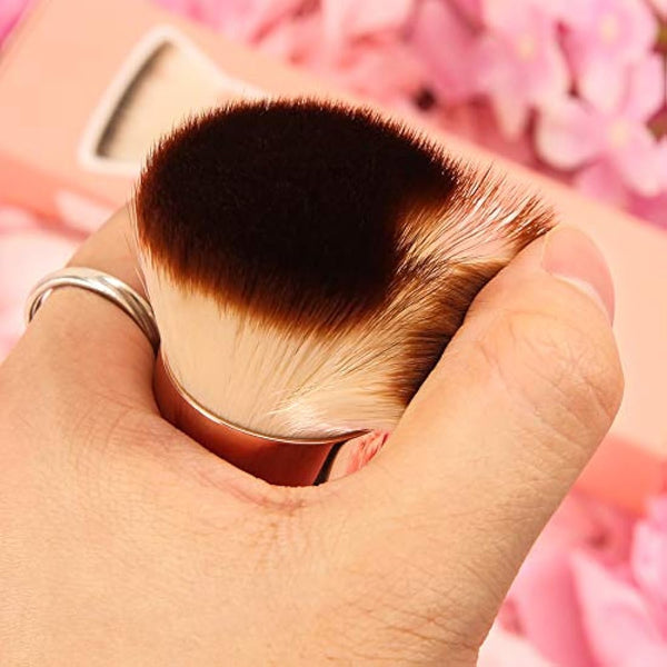 DUcare Make Up Brush Foundation Kabuki Flat Top Makeup Brushes Perfect For Blending Liquid, Cream or Flawless Powder Cosmetics - Buffing, Stippling, Concealer (Rose)