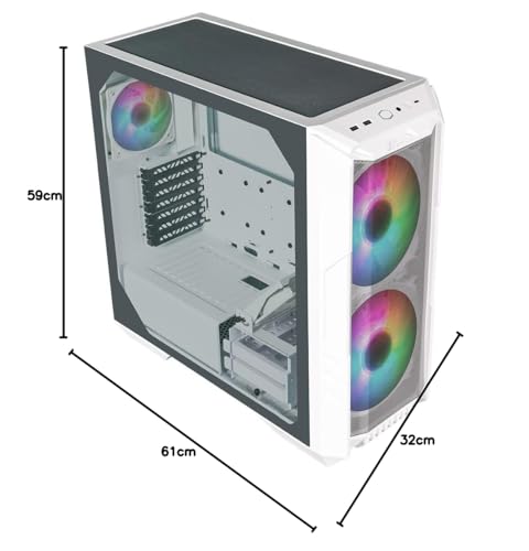 Cooler Master HAF 700 PC Case - Full-Tower, E-ATX Compatible, 5 x Pre-Installed Fans, Rotatable Radiator Bracket, TG Side Panel, Tool-Free Design, ARGB Controller Included