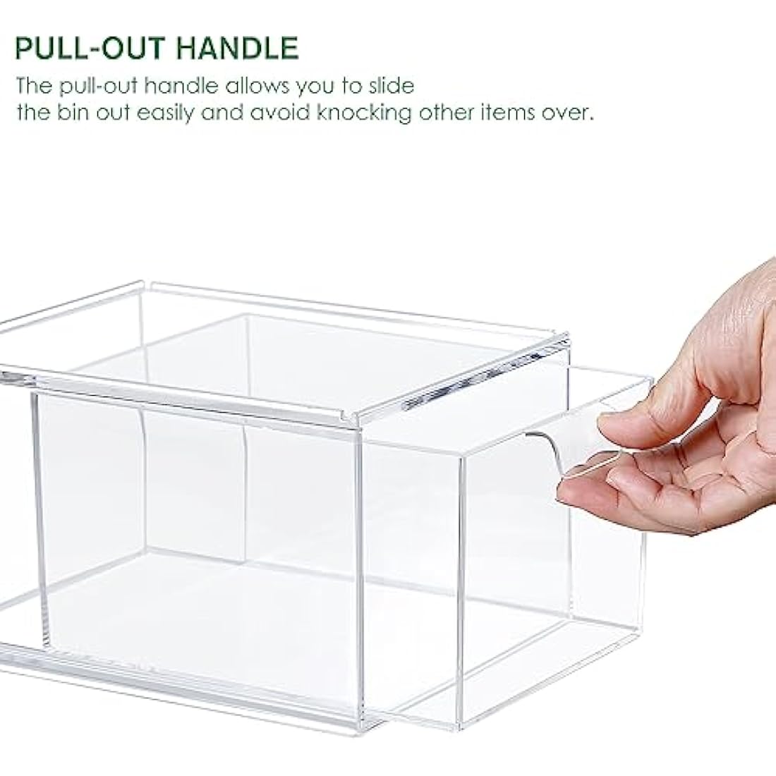 Greentainer Makeup Organizer With Drawers - Stackable Clear Plastic Organizer Drawers,4.5 Inches Tall Organize Cosmetics and Beauty Supplies on a Vanity (Clear 3 Pack with 3 Qtips Holder)