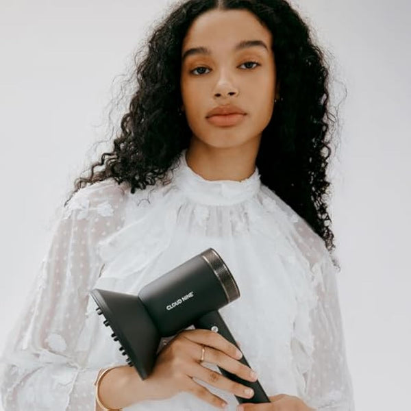 CLOUD NINE The Airshot Pro Hair Dryer | Powerful Salon Self Clean Mode Long Lasting Temperature Control | Eco Precision Motor Magnetic Diffuser | 1600W Lightweight & Portable