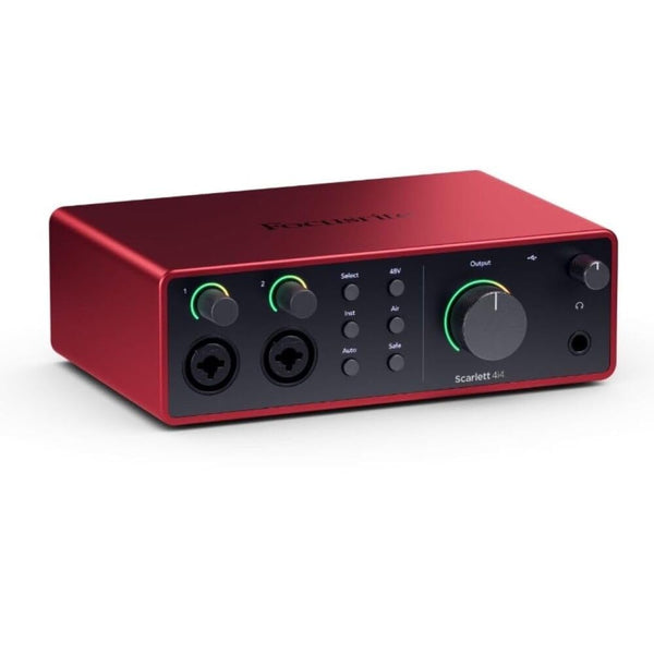 Focusrite Scarlett 2i2 4th Gen USB Audio Interface for Recording, Songwriting, Streaming and Podcasting — High-Fidelity, Studio Quality Recording, and All the Software You Need to Record