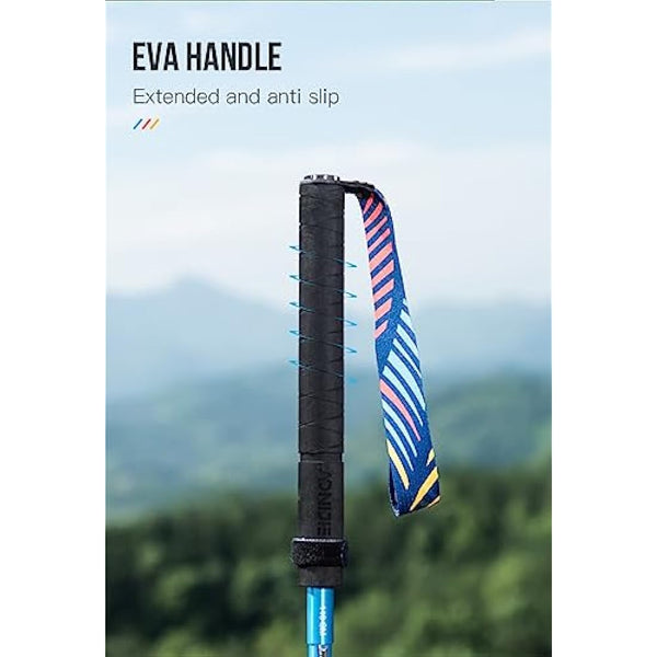 AONIJIE Folding Ultralight 7075 Aluminum AlloyTrekking Poles Quick Lock Trekking Hiking Pole Walking Stick