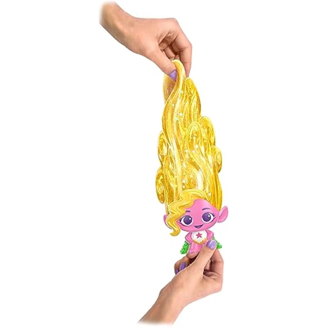 DREAMWORKS TROLLS Jelli Crush Band Together Squishy, Stretchy Glitter-Filled Hair Doll - Stretchy Hair Viva