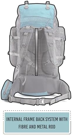 Tripole Walker 65 Litres Backpack | Internal Frame With Metal Rod | Rain Cover | Bottom Opening | Laptop Section, black, Backpack Backpacks