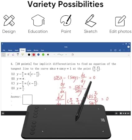 XPPen Deco 01 V3 Drawing Tablet with 10" x 6.25" Working Area & 8 Shortcut Keys, 16K Pen Pressure Sensitivity, Works with Windows, Mac & Android, Graphics Tablet for Sketch, Design, and Photos Editing