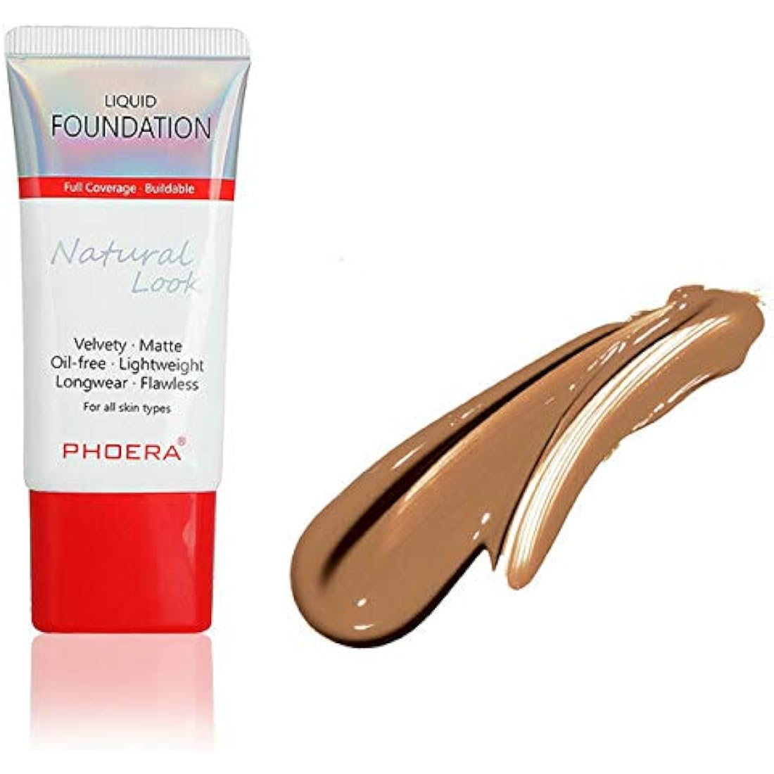 AQUAPURITY PHOERA Full Coverage Foundation New Formula Waterproof Long Lasting Oil Free Velvet Matte Liquid Foundation for Oily Skin Flawless Makeup Base Cream Concealer (107 Honey…)